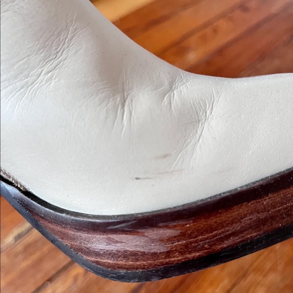 FENERS Le Retro Cream Leather Boots 37 - Picture 5 of 6